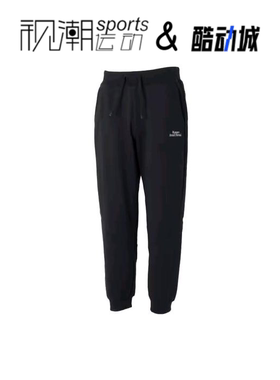 New Balance NB 黑色男纯色跑步健身针织运动束脚长裤MLE12071-BK