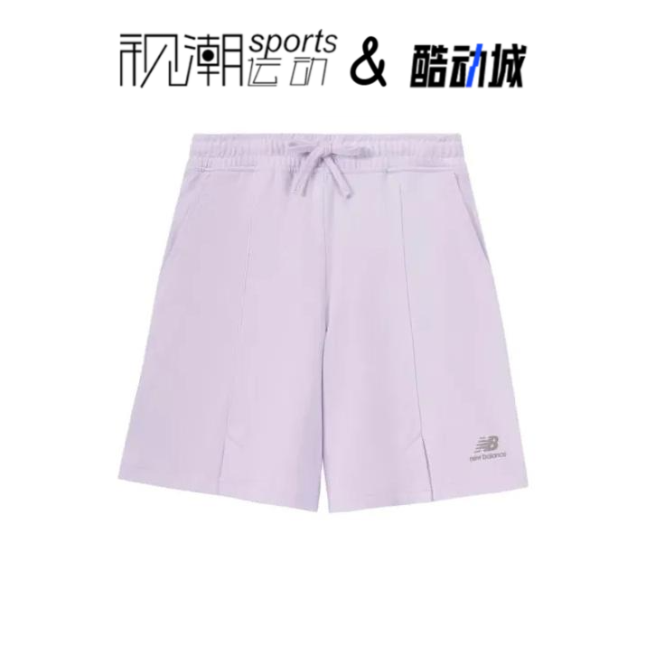 New Balance NB向心生活紫色女子简约运动休闲短裤AWS32322-LIA