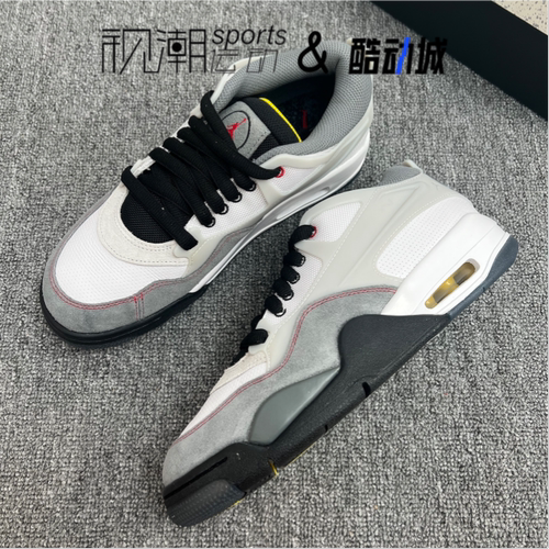 AJ4灰白舒适防滑耐磨复古篮球鞋