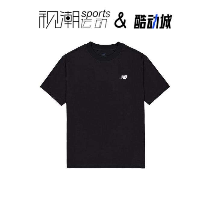 New Balance NB 黑色男子简约潮流百搭针织短袖T恤MT41509-BK