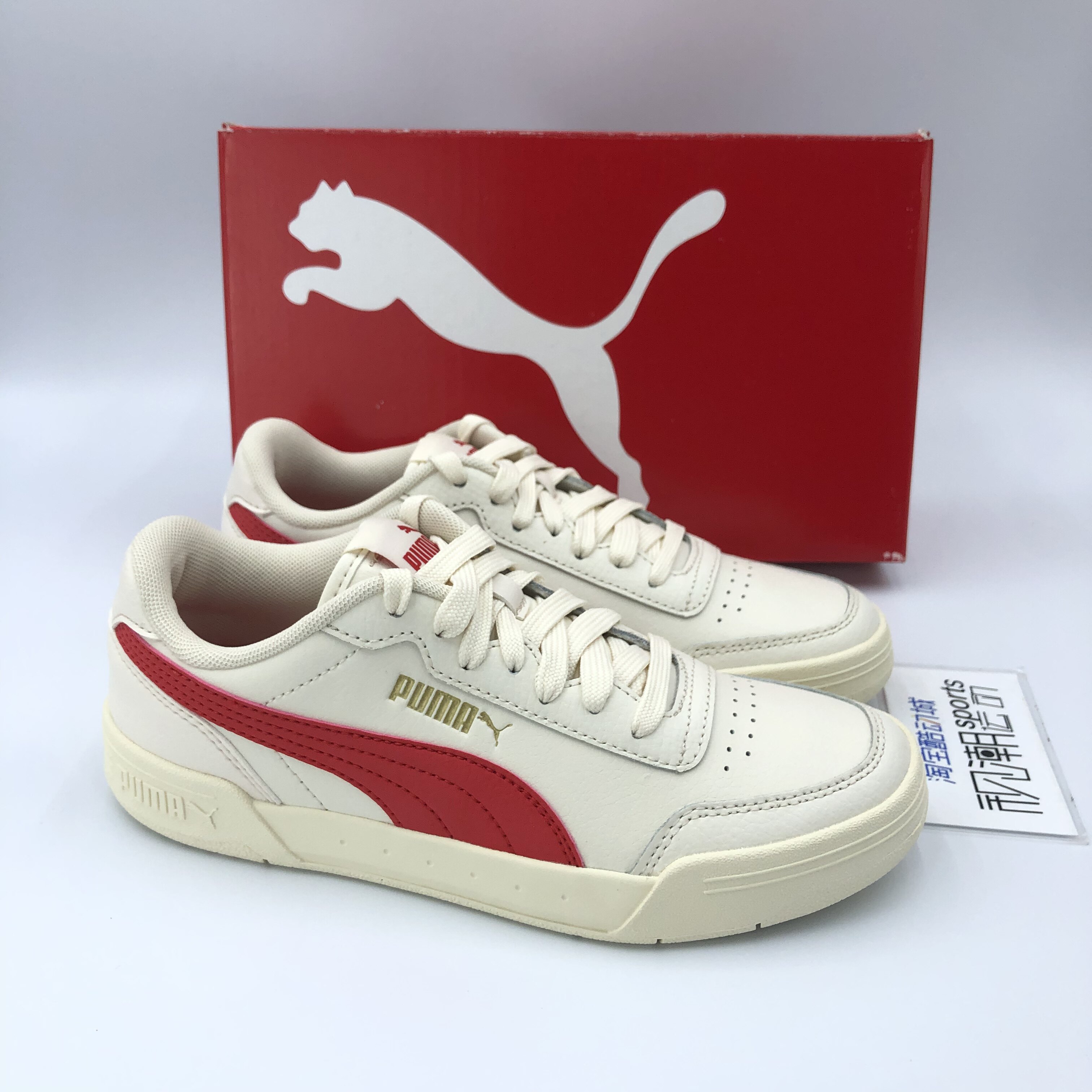 PUMA彪马Caracal红白男女舒适复古低帮百搭运动休闲板鞋369863-05