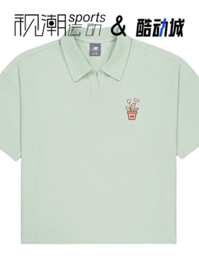 New Balance NB 向心生活绿色女子运动休闲短袖POLO衫NFE26112-MT