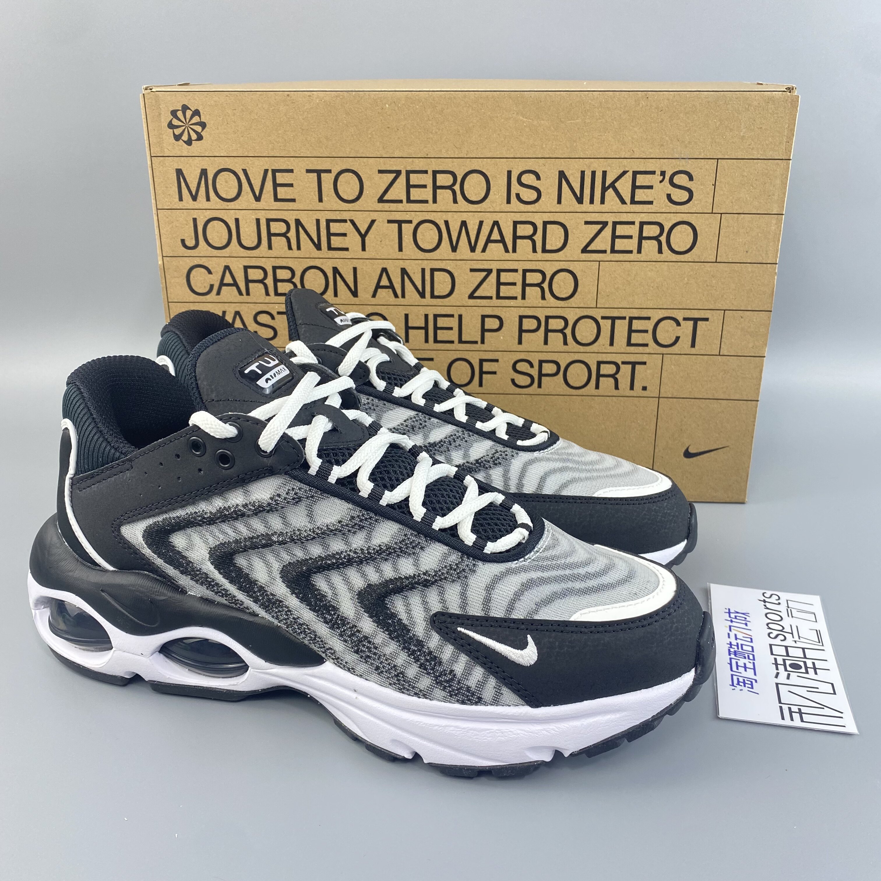 Nike耐克Air Max TW1黑白男女复古减震环保休闲跑步鞋DQ3984-001