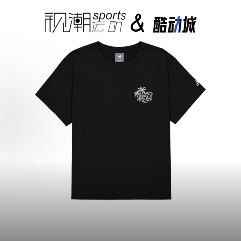 NEWBALANCE黑色时尚百搭短袖T恤