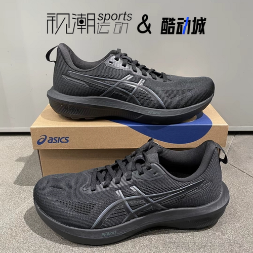 亚瑟士GT100014黑色减震跑步鞋