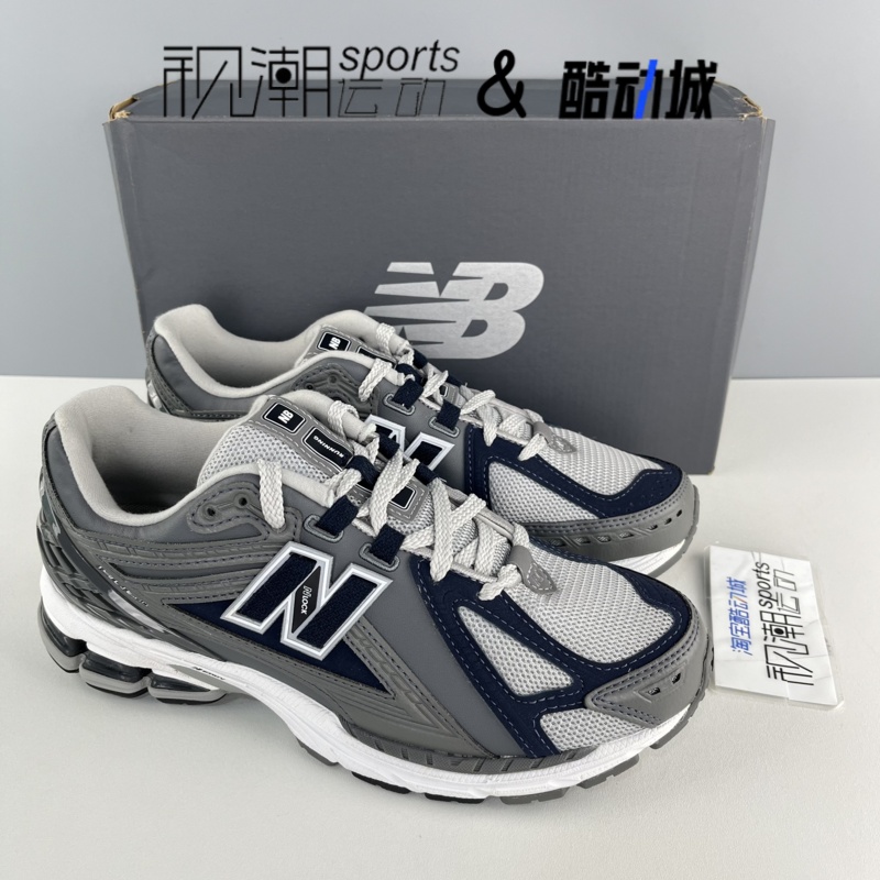 NB1906R灰蓝男子耐磨休闲跑步鞋