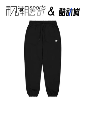 New Balance NB 黑色男纯色舒适百搭休闲运动针织长裤AMP41519-BK