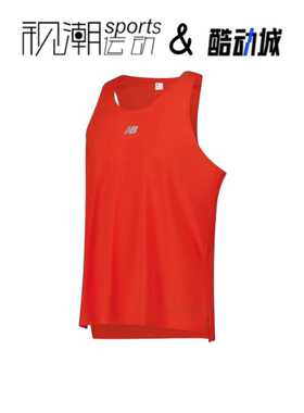 New Balance NB 红色男透气户外跑步运动休闲无袖背心MT41280-NEF