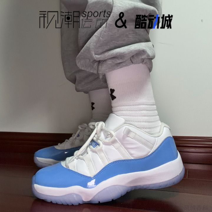 AJ11白蓝男缓震耐磨复古篮球鞋