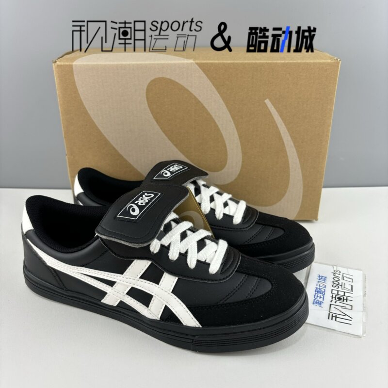 Asics亚瑟士Aaron 2.0黑色男女舒适翻盖休闲德训板鞋1203A720-001