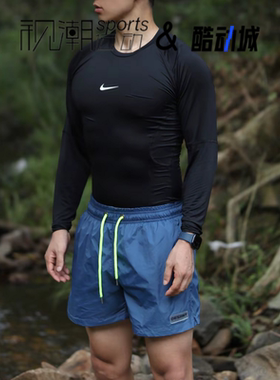 Nike耐克黑色男圆领速干健身跑步训练服运动长袖T恤FB7920-010