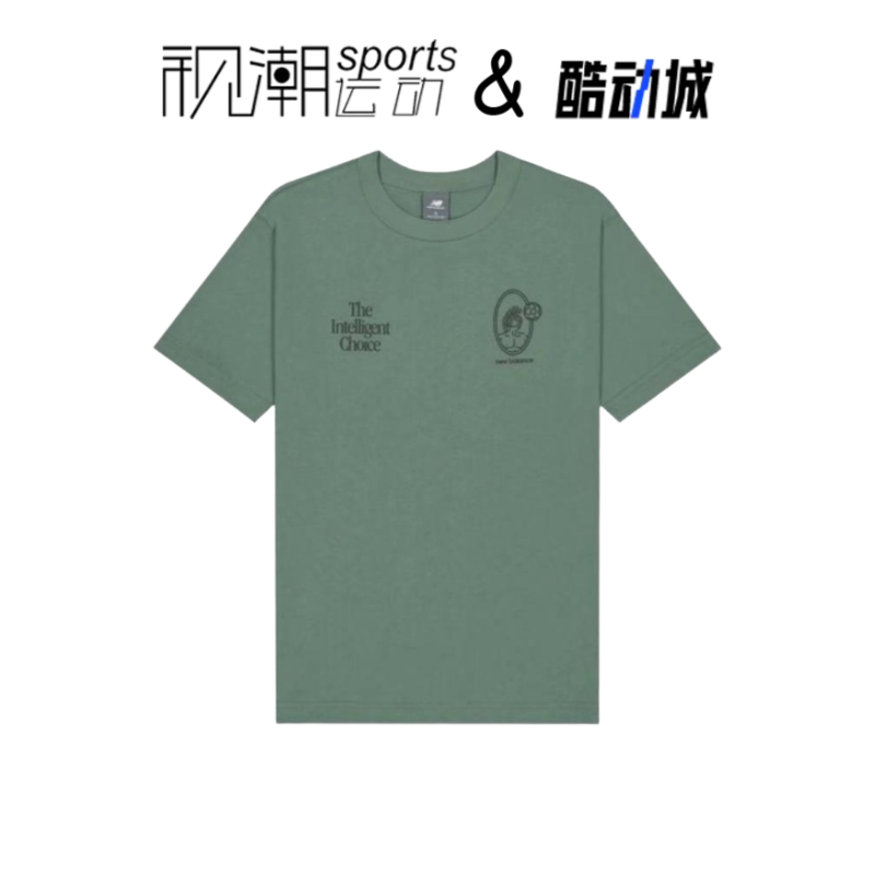 NB军绿短袖T恤简约舒适运动休闲
