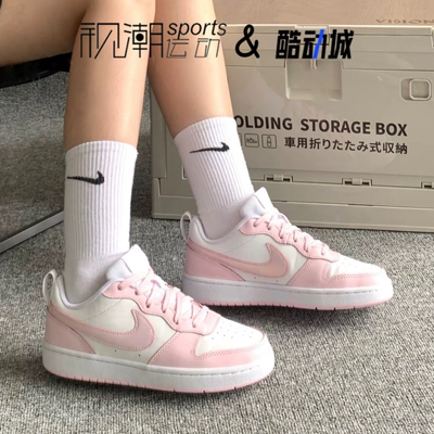 耐克CourtBorough白粉大童板鞋
