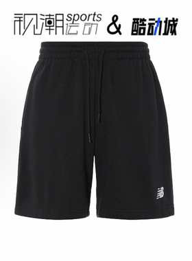 New Balance NB纯黑色男舒适百搭宽松运动休闲五分短裤MS41520-BK