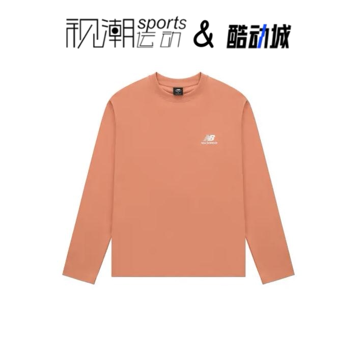 NB桔红男女长袖T恤圆领休闲运动