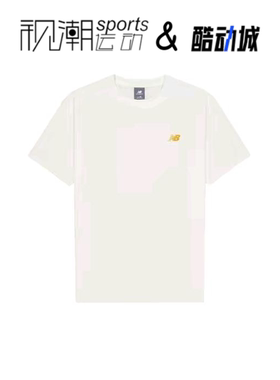 New Balance NB 白色男圆领卡通印花休闲舒适短袖T恤AMT41363-CIC