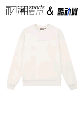 NewBalance NB白色男纯色圆领运动休闲长袖卫衣套头衫5CD37231-IV