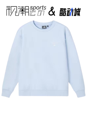 New Balance NB蓝色男女舒适运动休闲圆领套头卫衣5CD12023-LBL