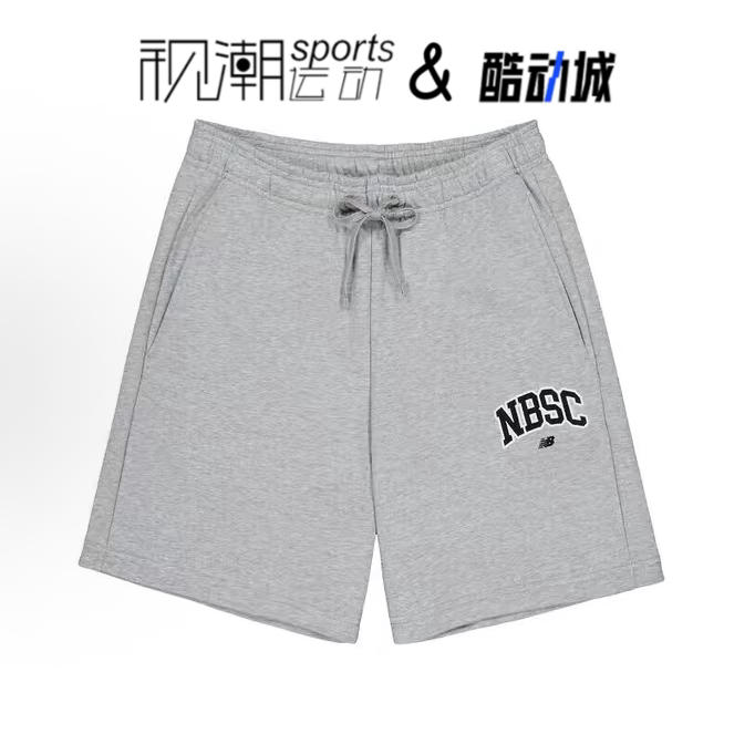 NB灰色男针织短裤百搭休闲运动