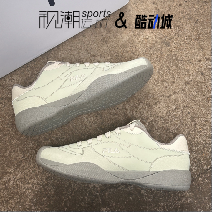 斐乐歪头嫩绿色拼接运动休闲鞋