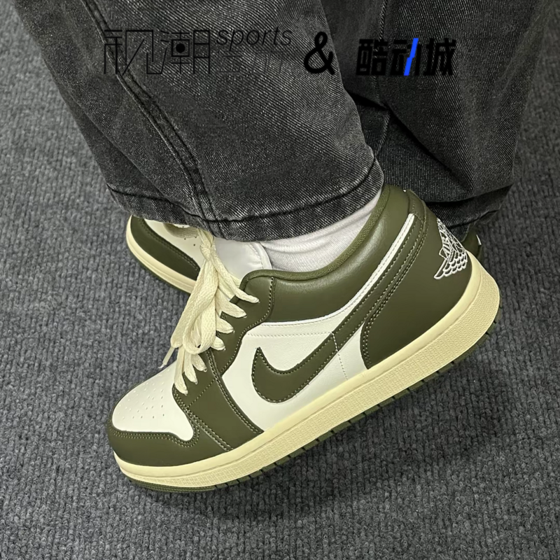 Air Jordan 1 AJ1白绿女子百搭运动休闲复古篮球板鞋DC0774-122