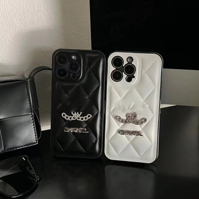 小香风高级菱格皮纹Promax手机壳iPhonePromax防摔大牌保护套软壳