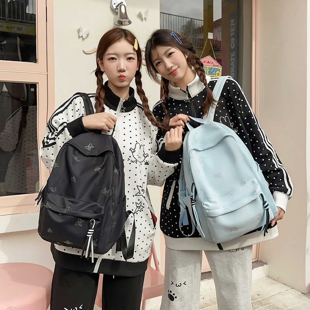 境新款双肩包2026轻奢原创大容量蝴蝶印花时尚简约背包设计通勤包,运动包/户外包/配件,双肩背包,淘宝优惠券,粉丝福利购,淘宝优惠卷