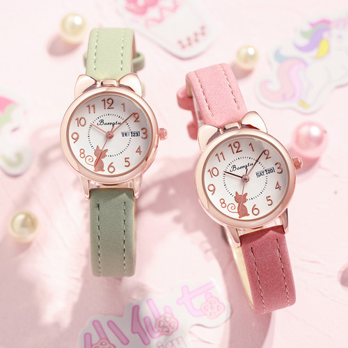 儿童手表女孩8小学生防水防摔