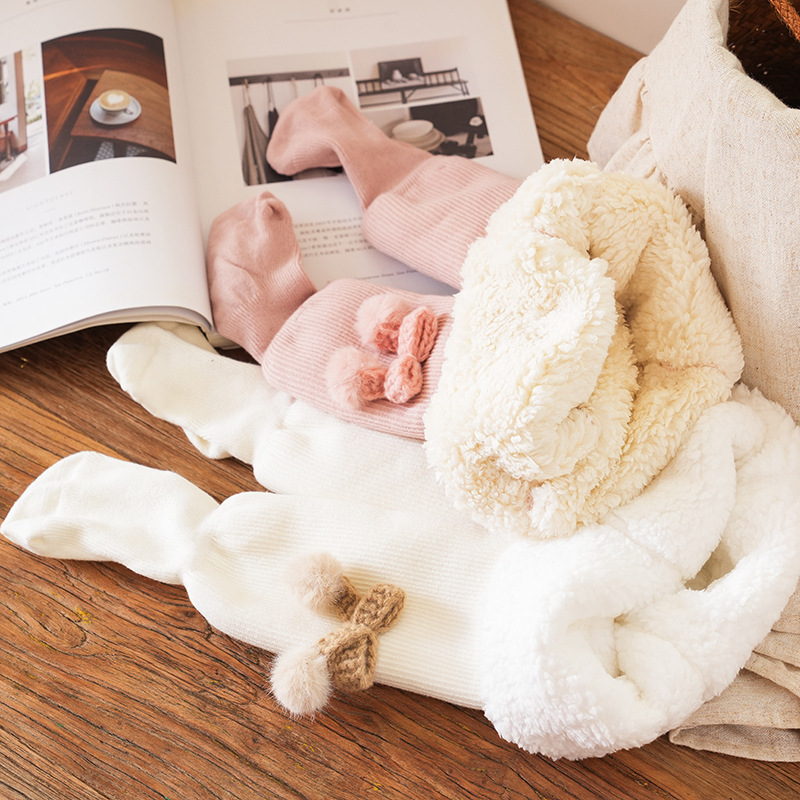 女童加绒打底裤羊羔绒外穿