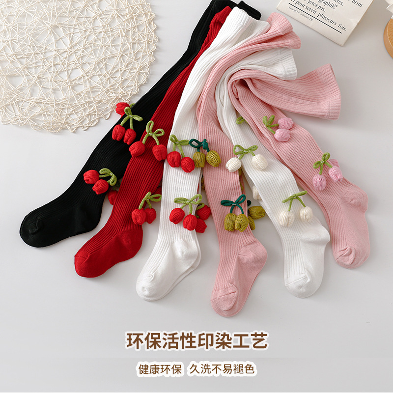 春秋款女童多郁金香连裤袜宝宝公