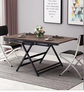 折叠桌子变形餐桌小户型多功能网红置物架可折叠旋转多层花架