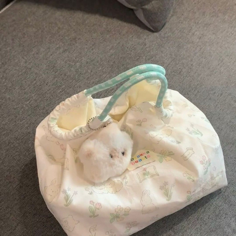 新款印花可爱兔子单肩包女韩版帆布包卡通大容量手拎包通勤包,箱包皮具/热销女包/男包,时尚帆布包,淘宝优惠券,粉丝福利购,淘宝优惠卷