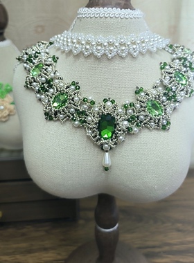 卢浮宫串珠项链手工串珠成品保色爆闪轻奢礼物可定制高颜值