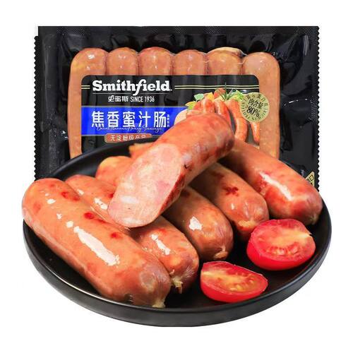 双汇史蜜斯Smithfield焦香蜜汁肠早餐煎炸烧烤美式香肠开袋即食