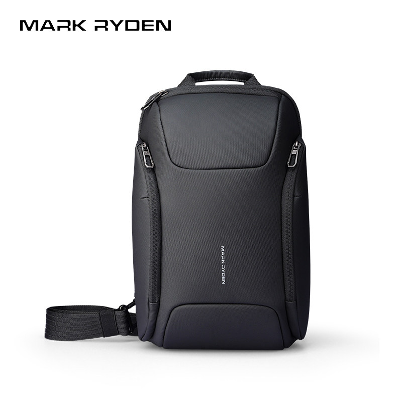 马可·莱登斜挎包男士大容量单肩包休闲胸包通勤小背包简约商务