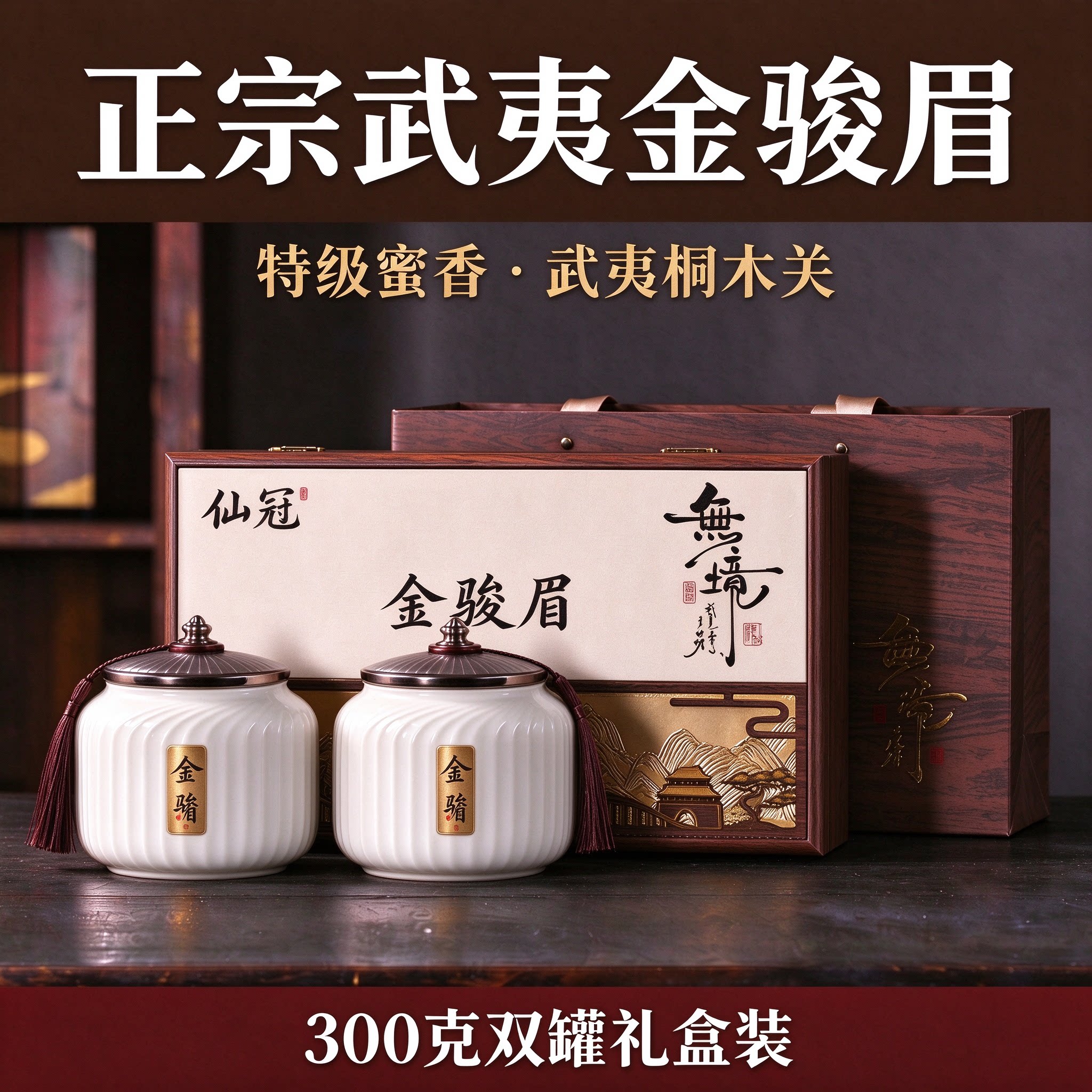 送领导客户武夷山金骏眉大红袍铁观音龙井茶叶企业年会伴手礼盒装
