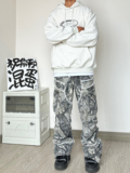 2026春季新款高街重磅卫衣学生大码宽松A021-W1818-P55，男装卫衣，电商A021