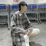 港风2021男士衬衫港风条纹格子开衫QT4029-CS01，男装衬衫，电商A021