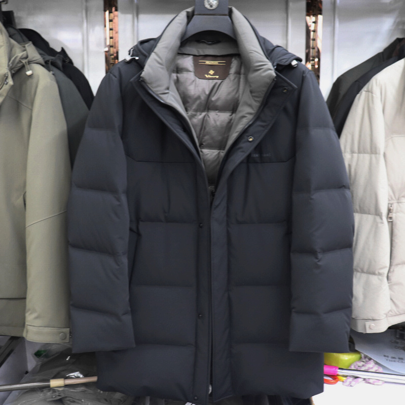 2025冬季新款天骄鹿王男装休闲男士可脱卸帽中长活套羽绒服22536
