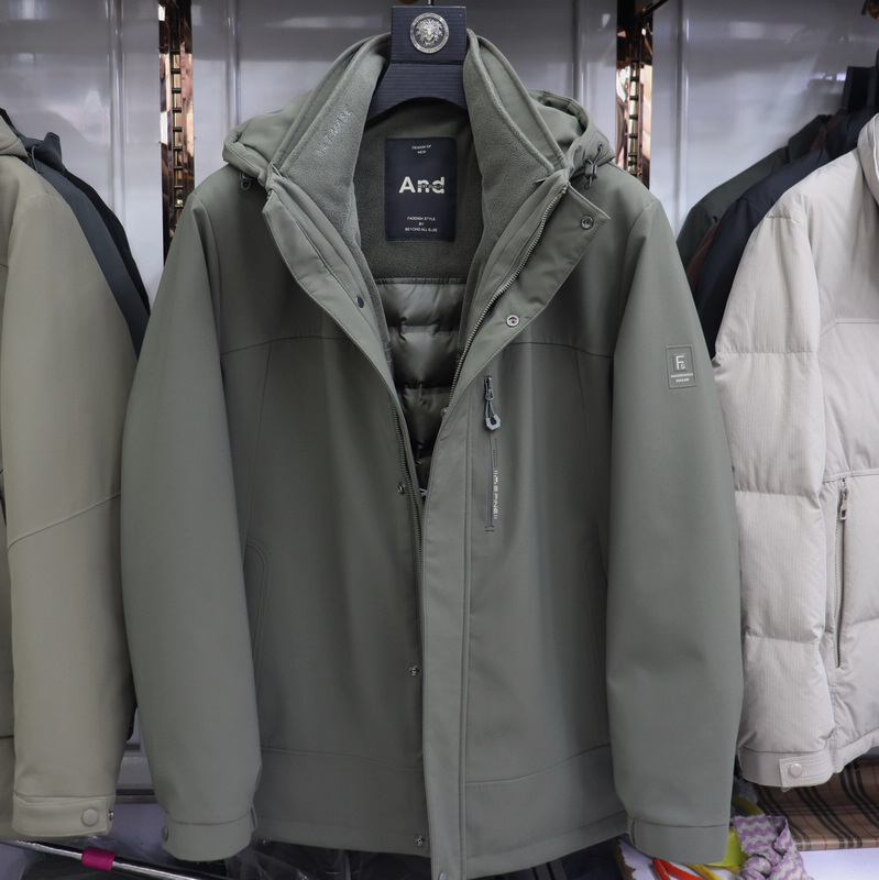 2025冬季新款杰克雄狮男装休闲男士可脱卸帽一衣三穿羽绒服99832