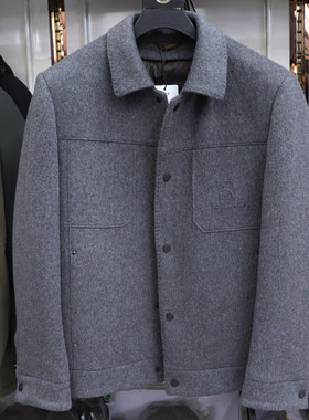 2025冬季新款杰克雄狮男装休闲男士翻领活套羽绒胆羊毛夹克88608