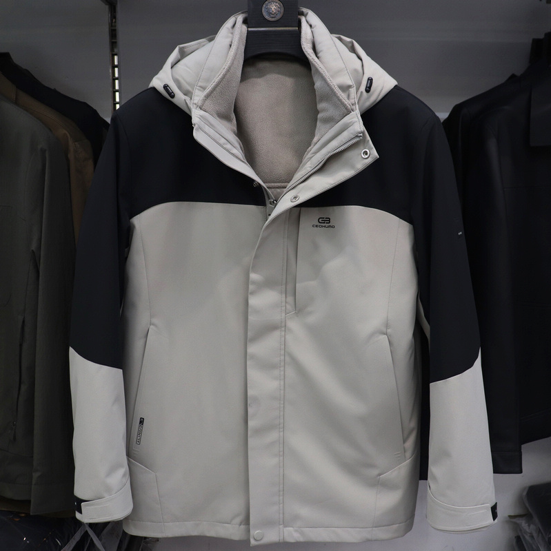 2025冬季新款卡尊龙男装休闲男士简约脱卸帽羽绒服活套鹅绒服9603