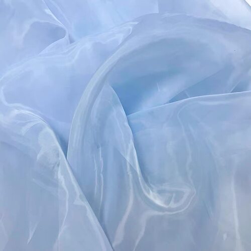 水光欧根纱布料 婚庆装饰背景造型服装纱面料液态透明丝滑面料
