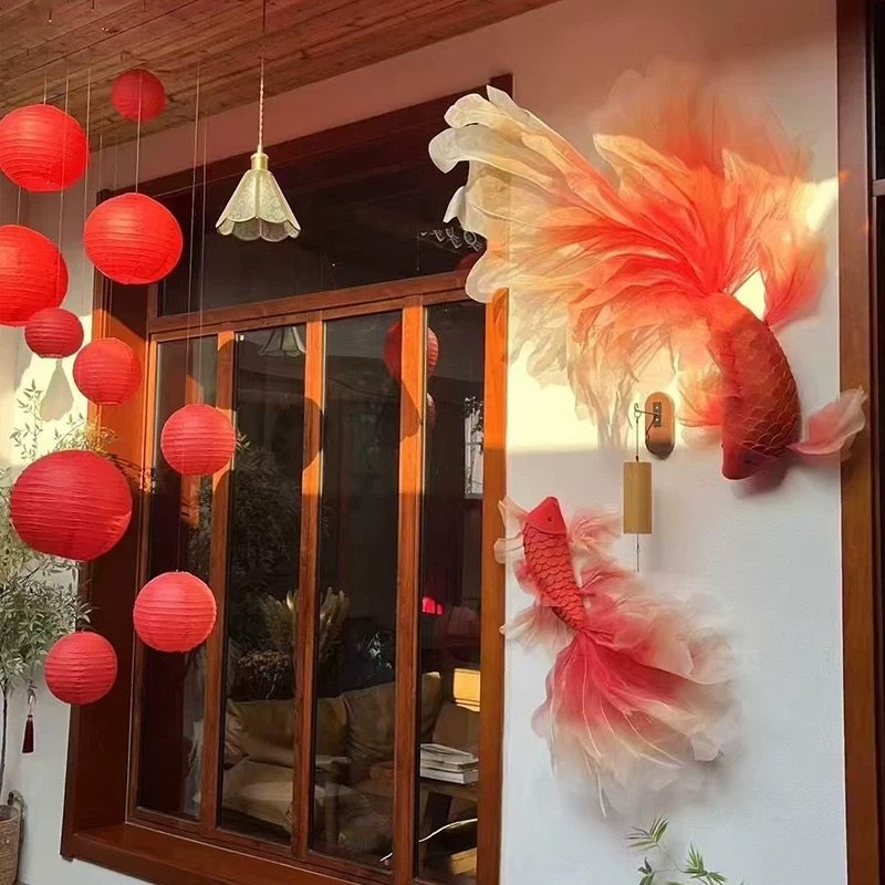 新年装饰金鱼红色锦鲤店铺门头橱窗挂饰氛围场景布置马年拍照道具,节庆用品/礼品,装扮布置套餐,淘宝优惠券,粉丝福利购,淘宝优惠卷
