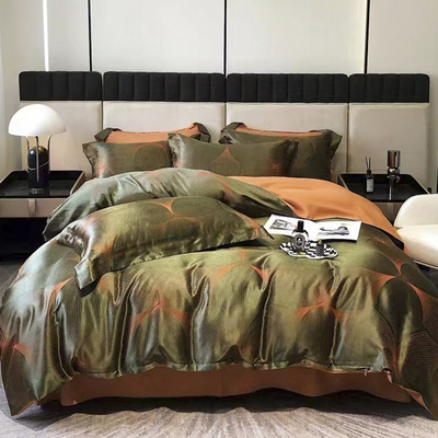 高档欧式全棉贡缎提花四件套轻奢高级感夏季单件被套床单四季通用