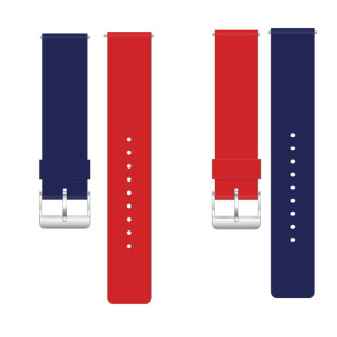 适用于Fila斐乐Dickies硅胶20毫米防水运动男女红蓝替换手表带