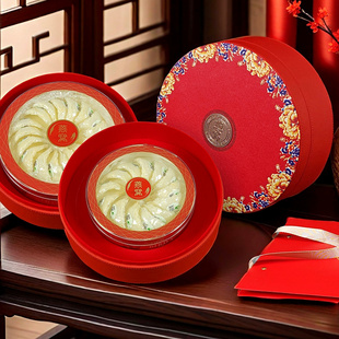 燕窝礼盒空盒高档100克250克红色高级感皮盒名贵滋补品燕盏包装盒