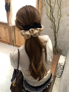 韩国原创双面植绒2025新款丝绒蝴蝶结发夹女后脑勺盘发弹簧夹子