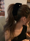 韩国秋冬2025新款 满天星金丝绒小号发抓发卡夹子头饰发夹香蕉夹女