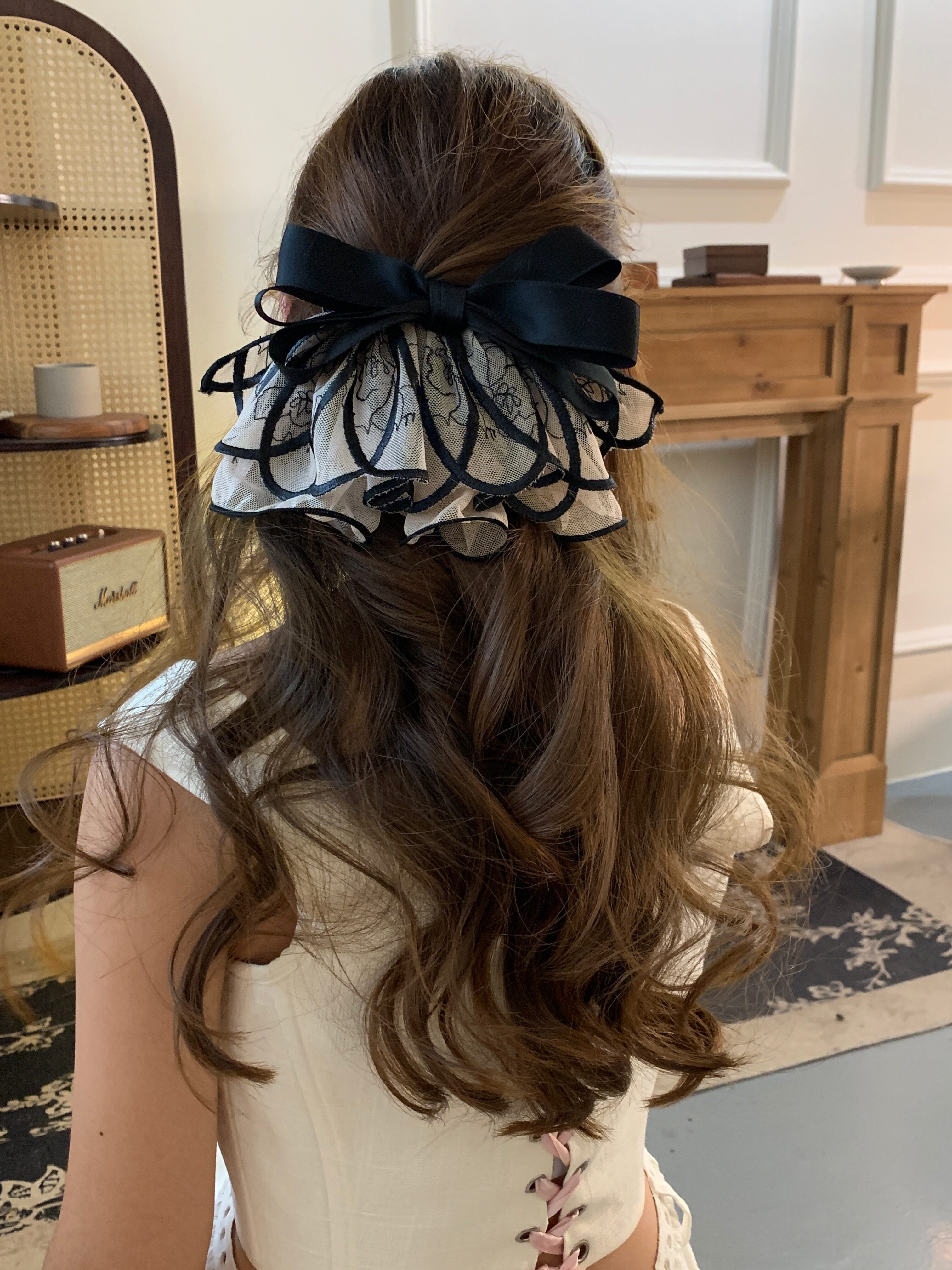 韩国春夏新款蕾丝蝴蝶结发夹女2026新款高级感气质发饰弹簧夹 - 小L同学 LACC 韩国进口饰品出品